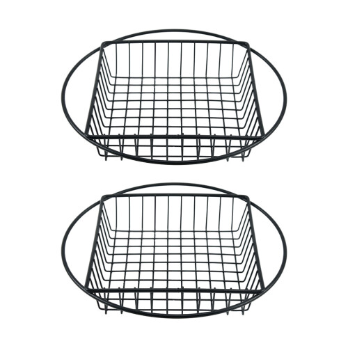 Fried Snack Basket Black Stainless Steel 2pcs 1