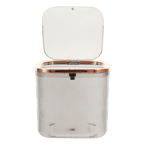 Rounded Corner Waste Bin Grey 1pack 6.3x5.9x5.3in