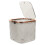 Rounded Corner Waste Bin Grey 1pack 6.3x5.9x5.3in 11