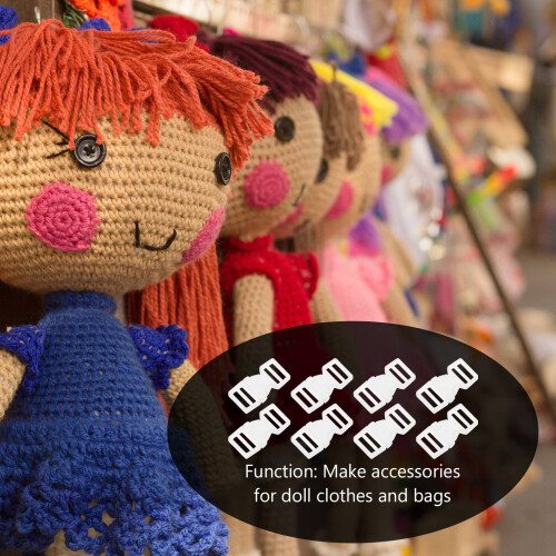 20 Pcs Mini Quick Clip Double Side Release Buckle Doll Clothes 2
