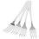 Stainless Steel Dessert Forks Classic Pointed Tip 4 Pcs Silver 5