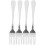 Stainless Steel Dessert Forks Classic Pointed Tip 4 Pcs Silver 2