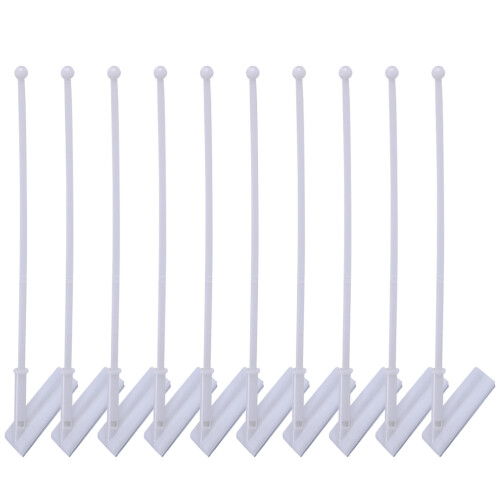 Car Window Flag Pole Car Window Flagpoles White 10pcs