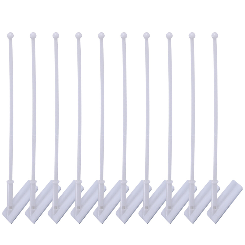 Car Window Flag Pole Car Window Flagpoles 10Pcs White 3164149067571