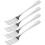 Stainless Steel Dessert Forks Classic Pointed Tip 4 Pcs Silver 10