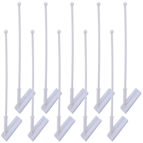 Car Window Flag Pole Car Window Flagpoles White 10pcs 2