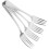 Stainless Steel Dessert Forks Classic Pointed Tip 4 Pcs Silver 8
