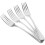 Stainless Steel Dessert Forks Classic Pointed Tip 4 Pcs Silver 1