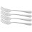 Stainless Steel Dessert Forks Classic Pointed Tip 4 Pcs Silver 7