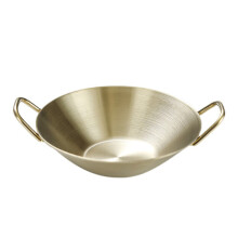 Korean Dishes Metal Sauce Dish Golden 1pack