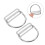 Diving Webbing Belt Stopper Stainless Steel Silver 2pcs 11