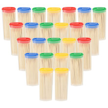 Raindrops Picks 24pcs Bamboo Toothpicks Assorted Color For Party