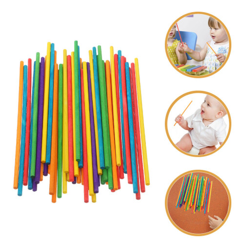 100pcs Wood Music Sticks Assorted Color Simple Materials 1