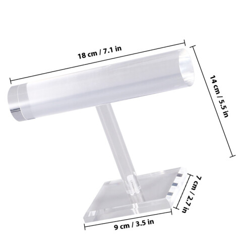 Solid Acrylic Jewelry Display Holder Transparent Bracelet Stand 2