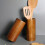 Natural Wood Kitchen Utensil Holder Compact Dining Table Organizer 2