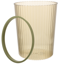 Waste Storage Can Room Trash Bin Transparent Green Pet 1pack