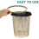 Waste Storage Can Room Trash Bin Transparent Green Pet 1pack 9