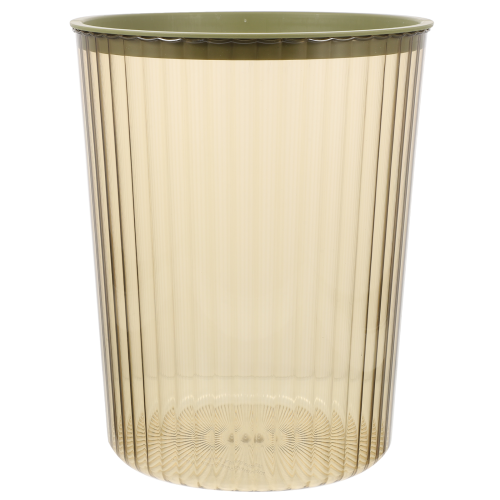 Waste Storage Can Room Trash Bin Transparent Green Pet 1pack 2