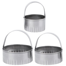 3 Pcs Biscuit Baking Mould Cookie Rings Stainless Steel Mold Cake