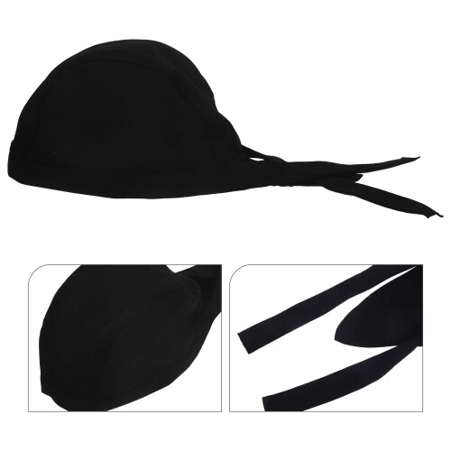 Unisex Chef Caps Chef Hat Black 6pcs 2