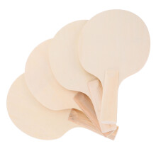 Beige Wooden Table Tennis Racket Blanks For Customizing 4pcs