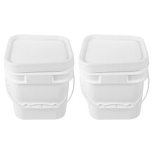 2pcs Bucket For Painters Reusable White Chemical Storage