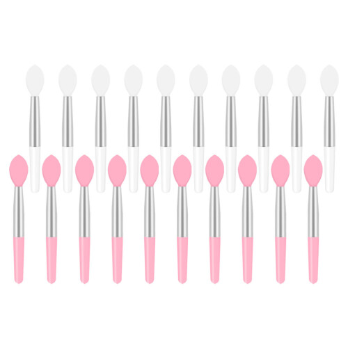 20Pcs Plastic Silicone Lipstick Brush Assorted Colors Daily Use