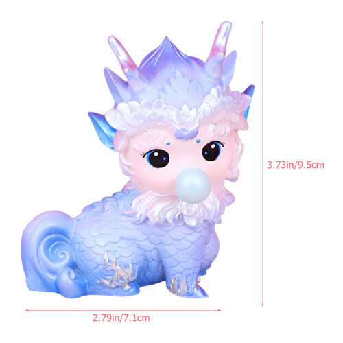 Premium Blue Resin Fortune Beast Statue Creative Table Centerpiece 1