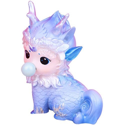 Premium Blue Resin Fortune Beast Statue Creative Table Centerpiece
