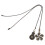 2Pcs Golden Zinc Alloy Ceiling Fan Chain Durable Pull Chain Extension 8