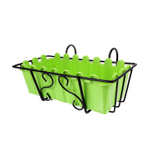 1Set Groen Hangend Bloempotrek Ijzeren Plantcontainer Decor