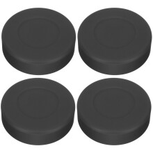 4Pcs Black Rubber Hockey Pucks for Ice Hockey Training and Practice
