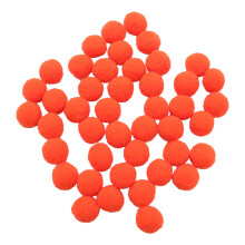 500 30 mm plüschkugeln polyester für mützen und schals (orange)