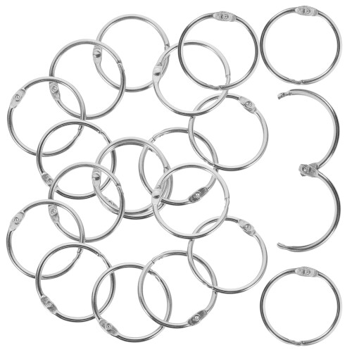 Mrless 50pcs Loose Leaf Binder Rings Flash Card Book Binder Clips