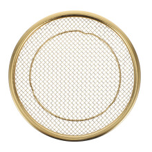 Golden Metal Steamer Basket with Mesh Drain Strainer for Cooking