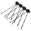 Table Top Flag Stand Flagpole Stand Black 4pcs 1