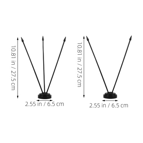 Table Top Flag Stand Flagpole Stand Black 4pcs 2