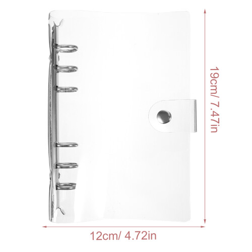 Zehuanyu  3 Pcs Aesthetic Binder Notebook Covers Checkbook Transparent 2