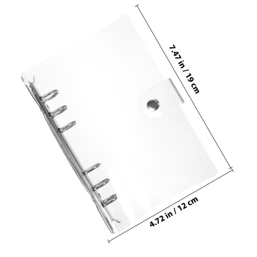 Zehuanyu  3 Pcs Aesthetic Binder Notebook Covers Checkbook Transparent 1