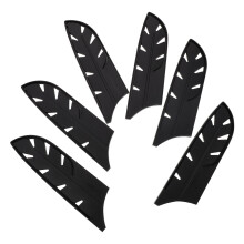 6Pcs Kitchen Plastic Cutter Sleeves Black Knife Protective Covers