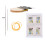 Assorted Color Fabric Creation Tool Wood 1 Set 4.7x2.8in 5