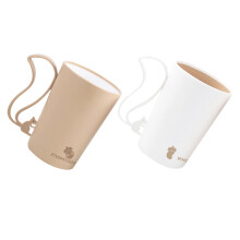 2Pcs Couple Toothbrush Mugs Sturdy Brush Holder Bathroom Cups