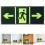 4pcs Exit Sign Stickers Self Luminous Safety Exit Indicators 11