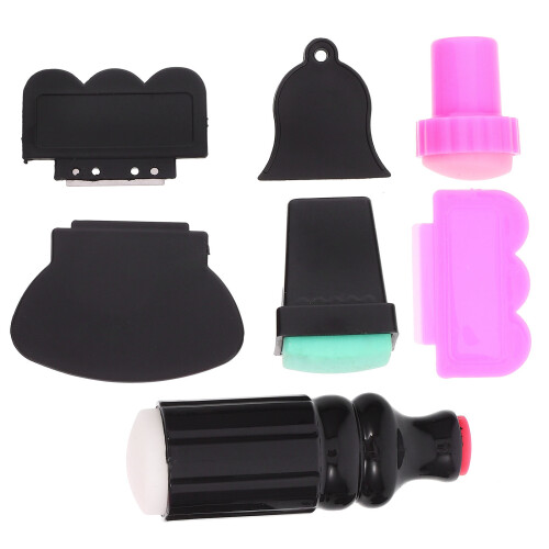 Nail Stamp Template Kit Assorted Color 7pcs 2