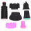 Nail Stamp Template Kit Assorted Color 7pcs 8