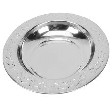 1St Zilveren Ronde Rvs Voor Salades, Fruit En Vlees