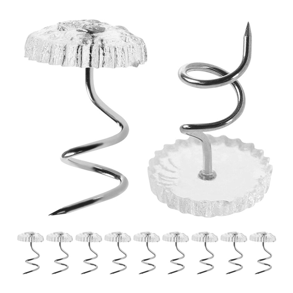 100Pcs Stainless Steel Spiral Pins For Sofa Upholstery Fasteners 3164185331995