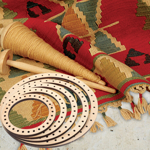Raindrops Weaving Tapestry Bottom Tapestry Weaving Base Wood 5pcs 2