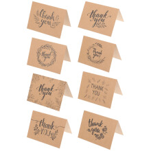 Thank You Cards 16 Sets Khaki For Business Communication