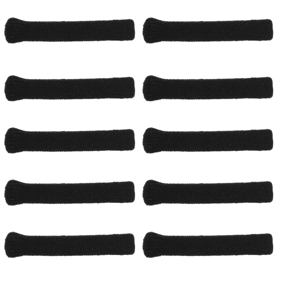 Inoomp 10Pcs Black Nylon Eyeglass End Tips Anti-Slip Ear Cushions For Glasses